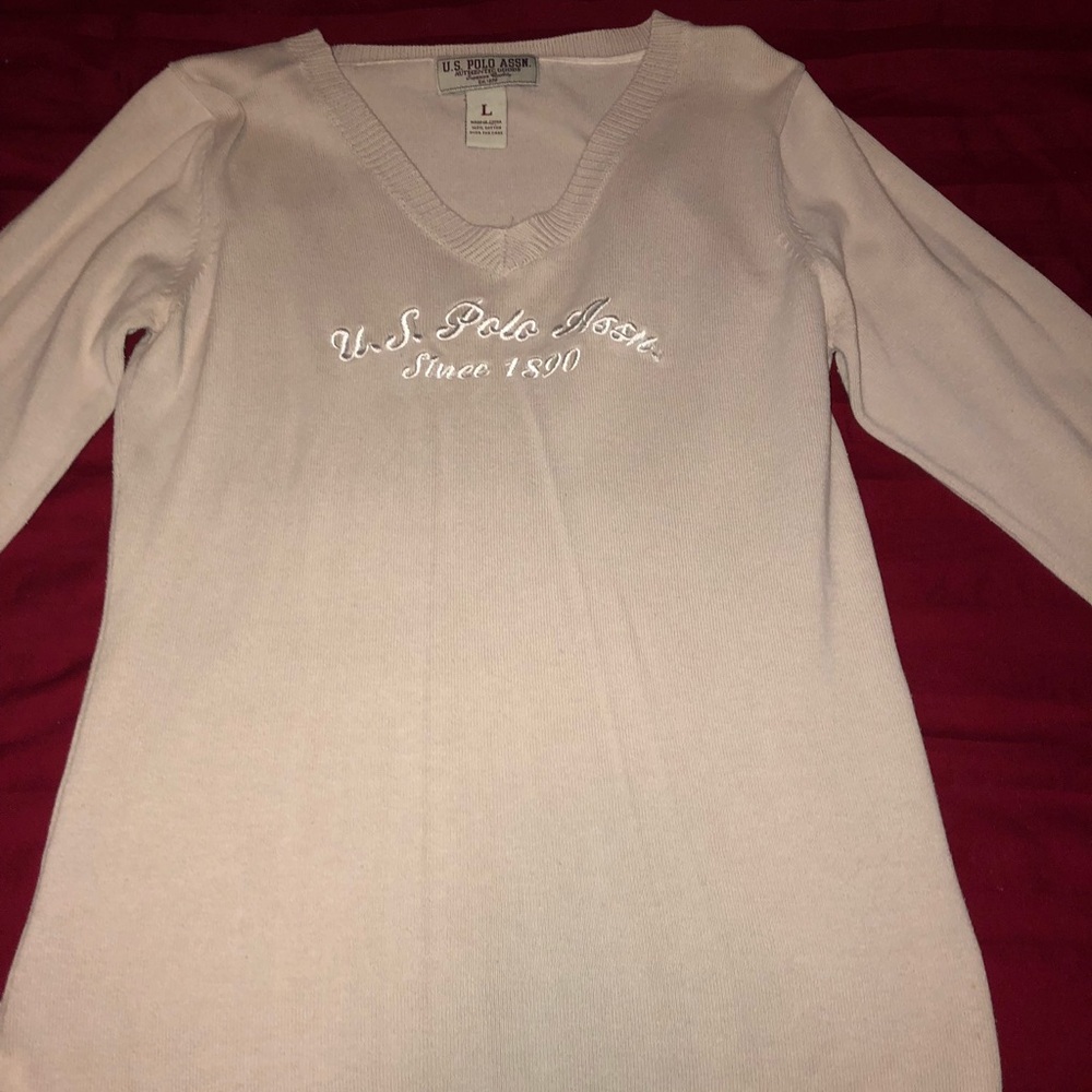 Beige long sleeve Polo by US Polo  sweater.
